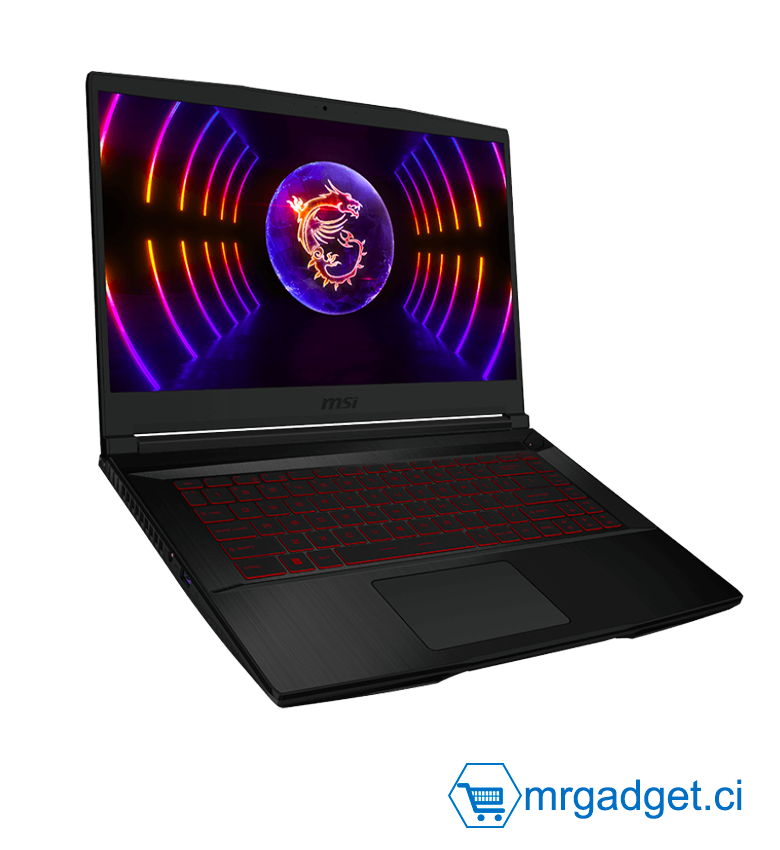 MSI Thin GF63 - Ordinateur Portable Gaming 15,6'' FHD 144 Hz Intel Core i7-12650H, NVIDIA GeForce RTX 3050 6 Go, 16 Go DDR4, 1 To SSD NVMe, USB-C 3.2 Gen 1, Cooler Boost 5, Windows 11 Home, Noir